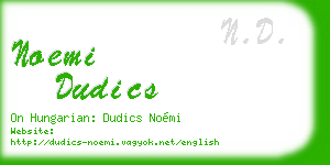 noemi dudics business card